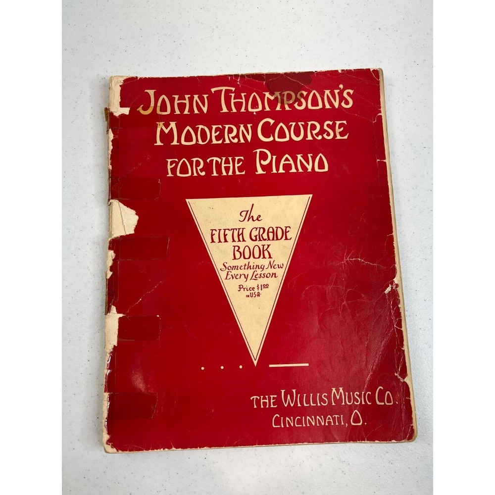 John Thompson's Modern Course For Piano Fifth Grade Book Sheet Music Collectable